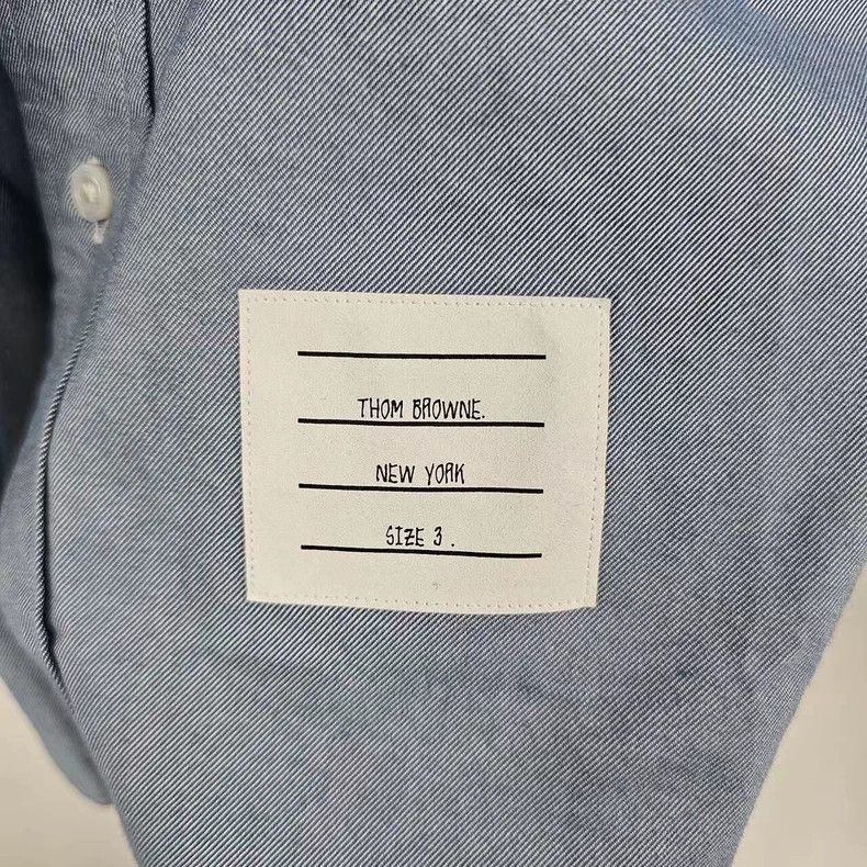 Thom Browne Thom browne Blue and white striped pocket shirt 2504-Nextar Size US L / EU 52-54 / 3 - 5 Thumbnail