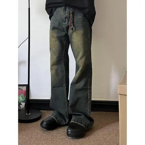 Japanese Brand × Jean American street washed retro flared jeans y2k Size US 32 / EU 48 - 1 Thumbnail