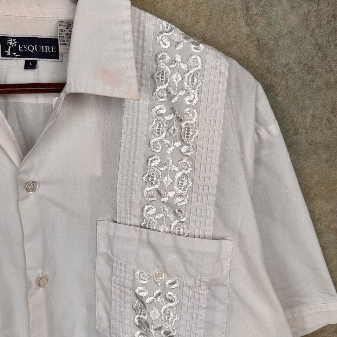 Vintage VTG 90s Button Down Short Sleeve Shirt Sz L Embroidered Size US L / EU 52-54 / 3 - 7 Thumbnail