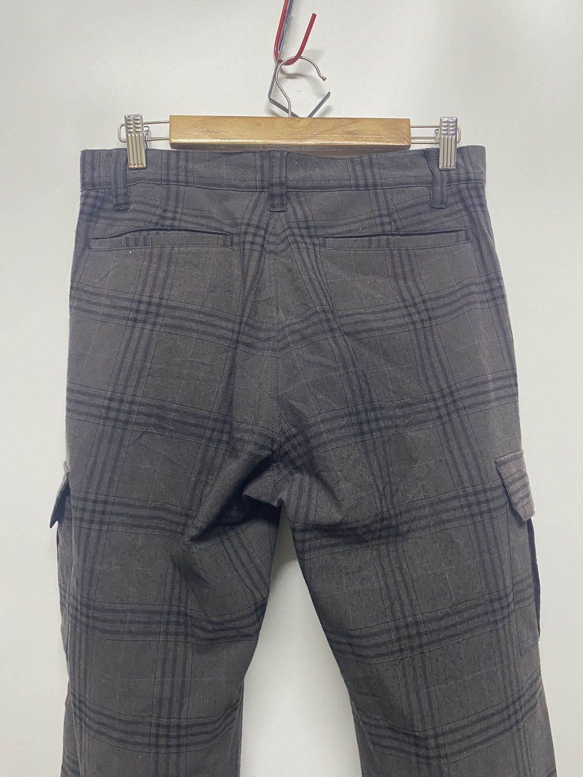 Designer × Japanese Brand Ignio Pants Womens Brown Plaid Cargo Multi Pocket Japanese Size 32" / US 10 / IT 46 - 7 Thumbnail