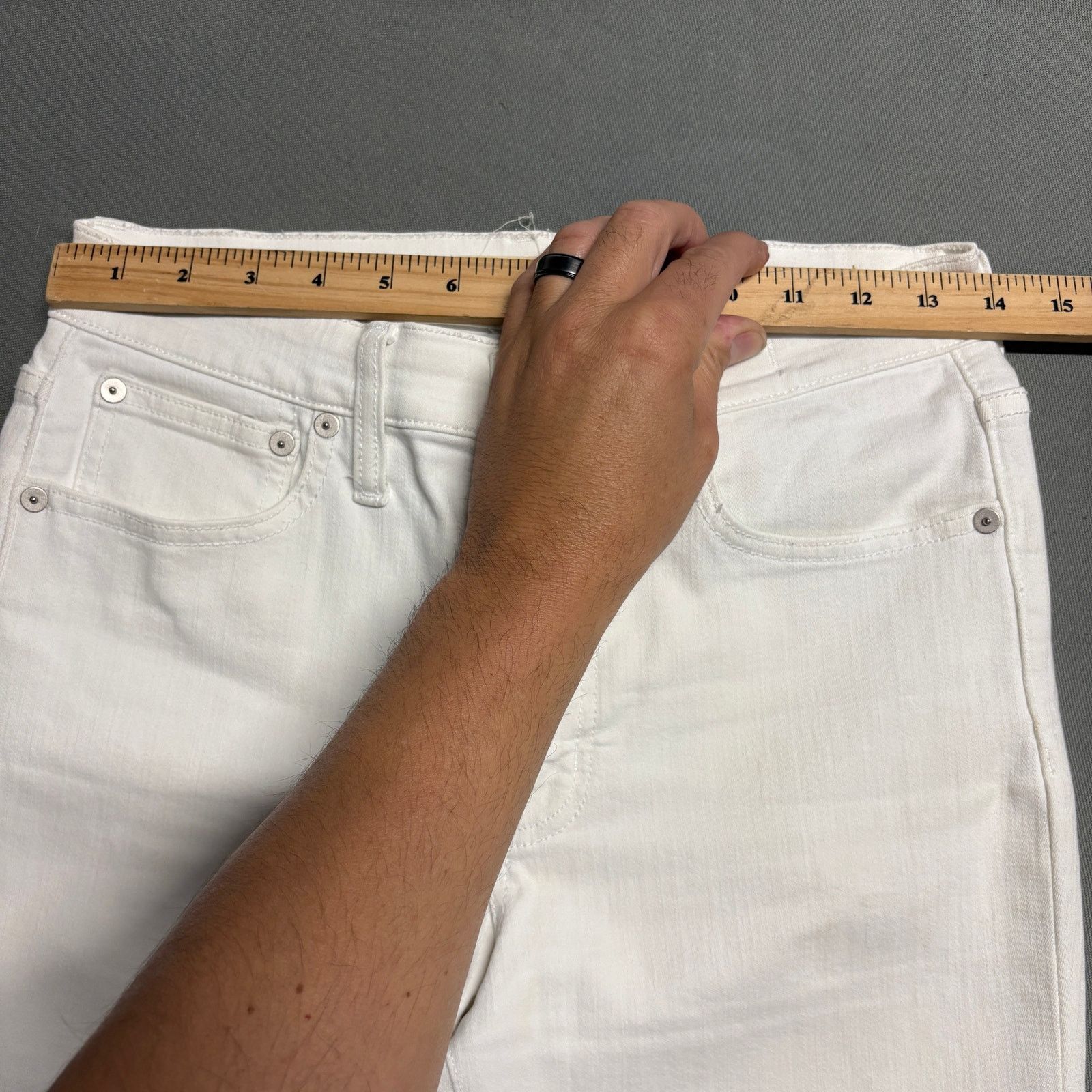 Madewell Madewell Cali Demi-Boot Jeans Size 27 White Style J7202 Size 27" / US 4 / IT 40 - 14 Thumbnail