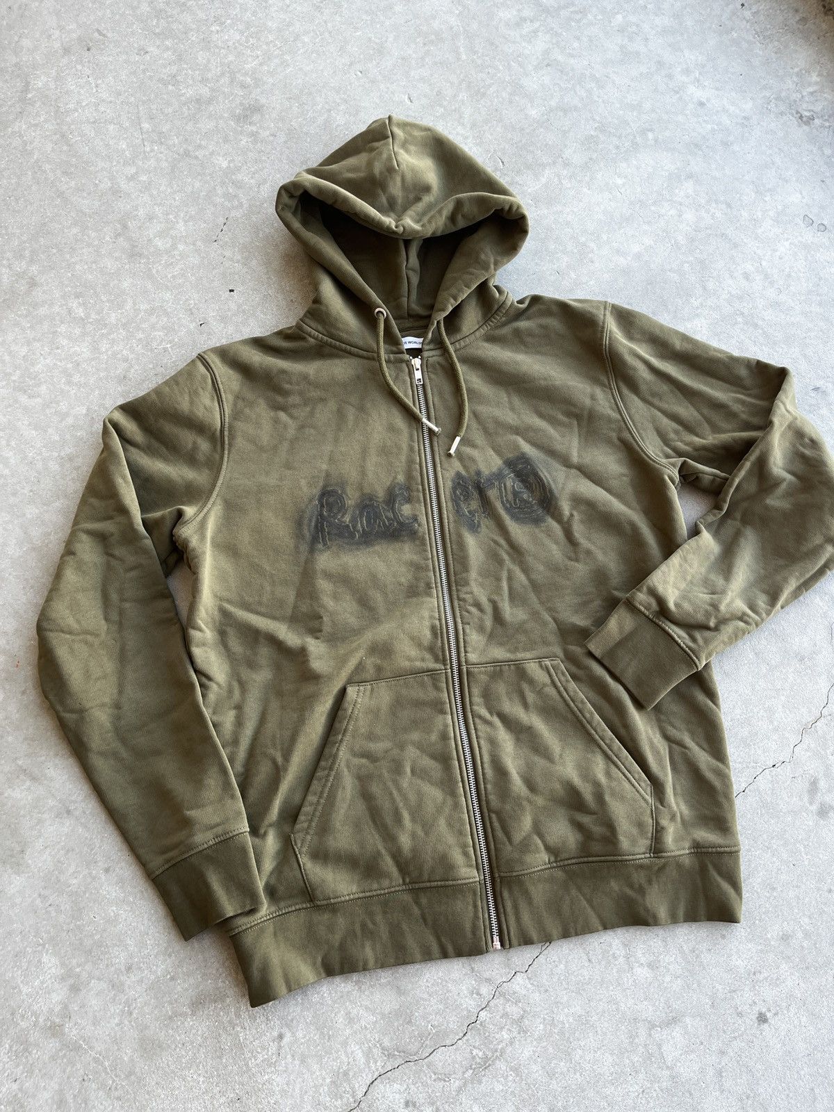 Racer Worldwide Racer Worldwide Army Green Logo Hoodie (unisex) Size US L / EU 52-54 / 3 - 2 Thumbnail