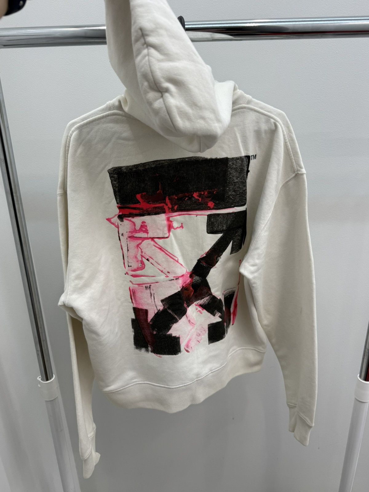 Off-White Off-White Hands Off Cross Back Printed Cotton Hoodie Size US S / EU 44-46 / 1 - 2 Thumbnail