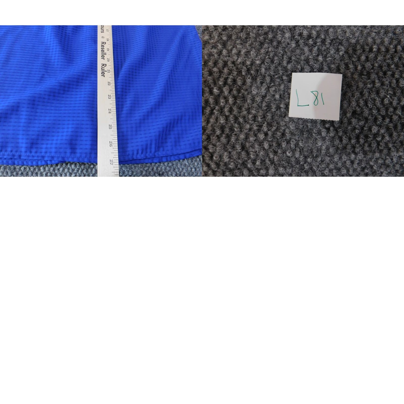 Vintage Kim Rogers Womens Blouse PM Petites Blue Button-Up Plaid Polyester Shirt Short Sleeve Collared Casual Knit Stretch Gud? Size M / US 6-8 / IT 42-44 - 9 Thumbnail