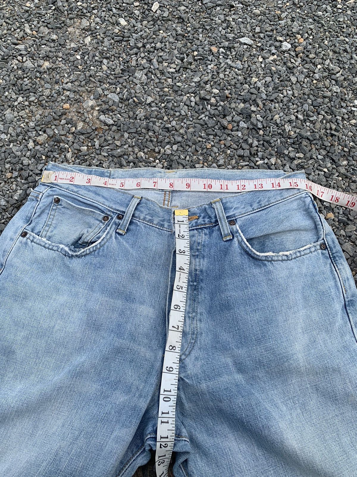 Kapital VINTAGE EDWIN 505X SELVEDGE FADED BAGGY DISTRESSED DENIM Size US 32 / EU 48 - 16 Thumbnail