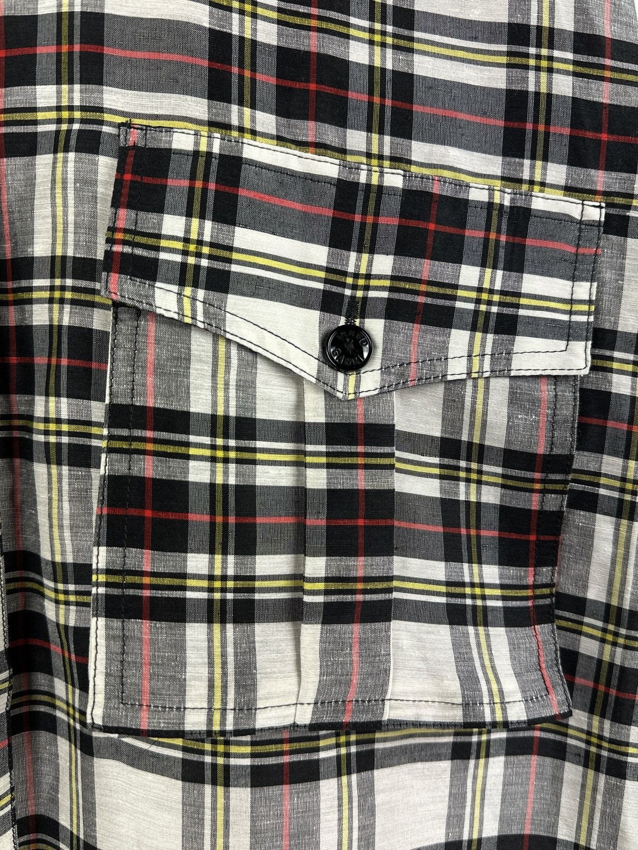 Ganni Ganni Oversized Plaid Shirt Long Sleeve Linen / Silk Pocket Size M / US 6-8 / IT 42-44 - 7 Thumbnail