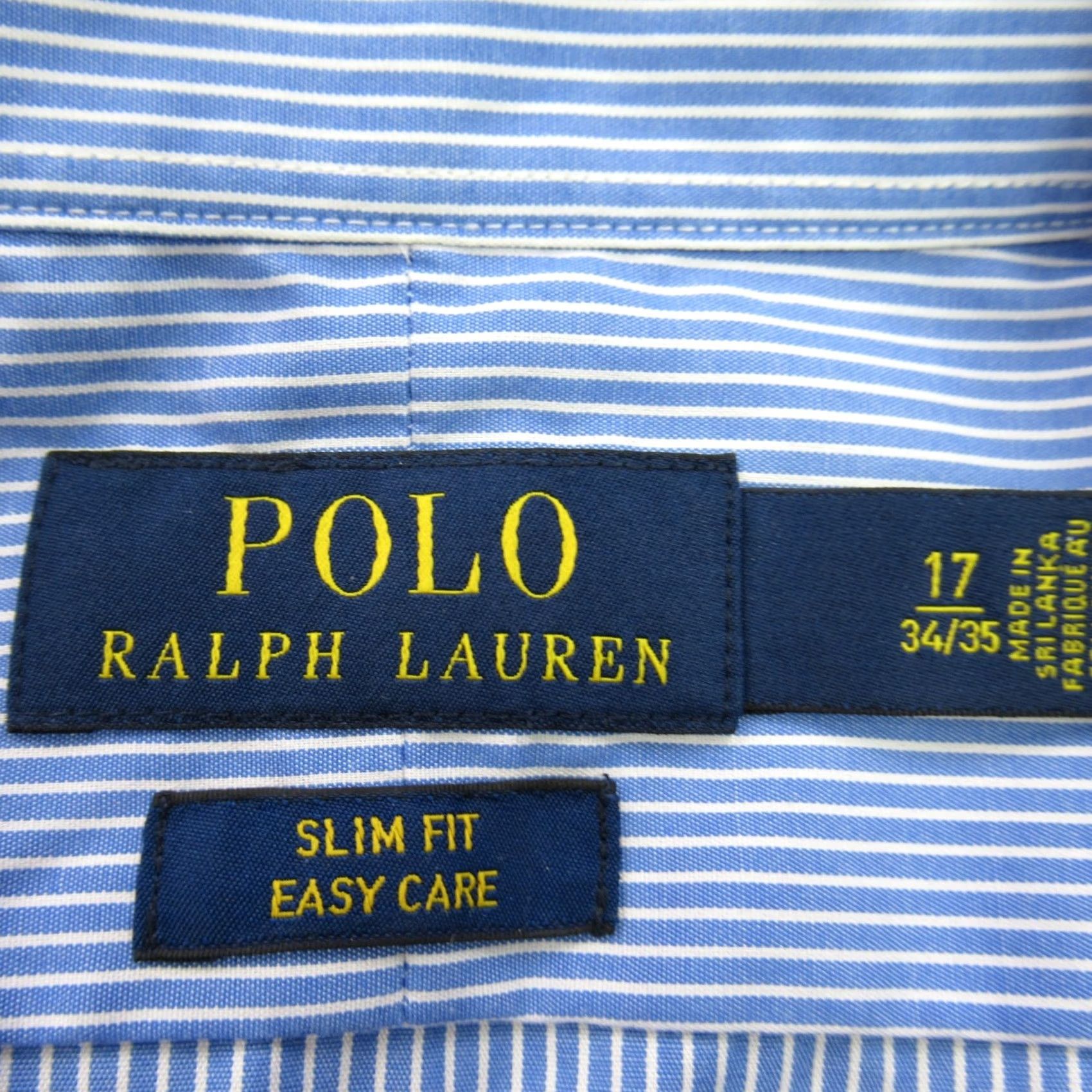 Polo Ralph Lauren Polo Ralph Lauren Shirt Mens L Long Sleeve Slim Fit Blue Button Front Stripes Size US L / EU 52-54 / 3 - 4 Thumbnail