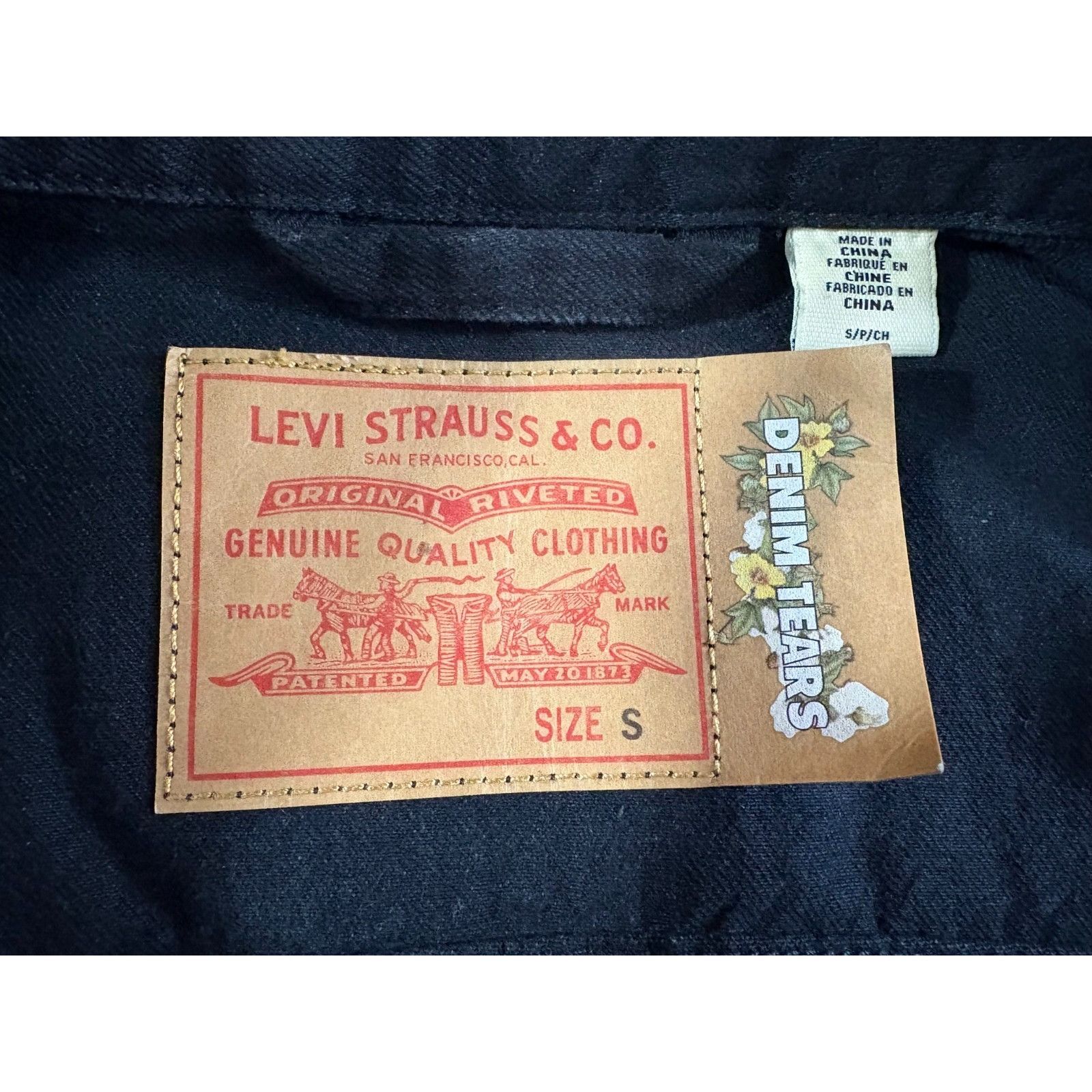 DENIM TEARS Levi's x DENIM TEARS Stussy Our Legacy Paint Patch Jacket sz Size US S / EU 44-46 / 1 - 3 Thumbnail