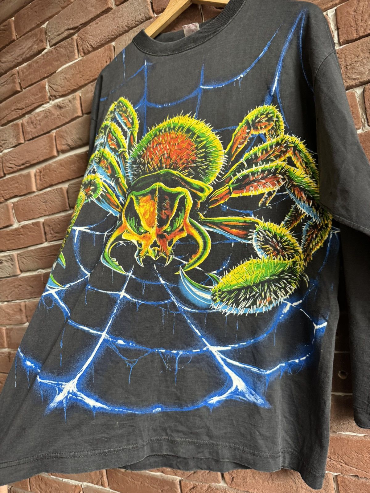 Thunderdome × Vintage Vintage 90s Thunderdome XII Spider Web Rare Band Tee Gabber Size US XL / EU 56 / 4 - 9 Thumbnail