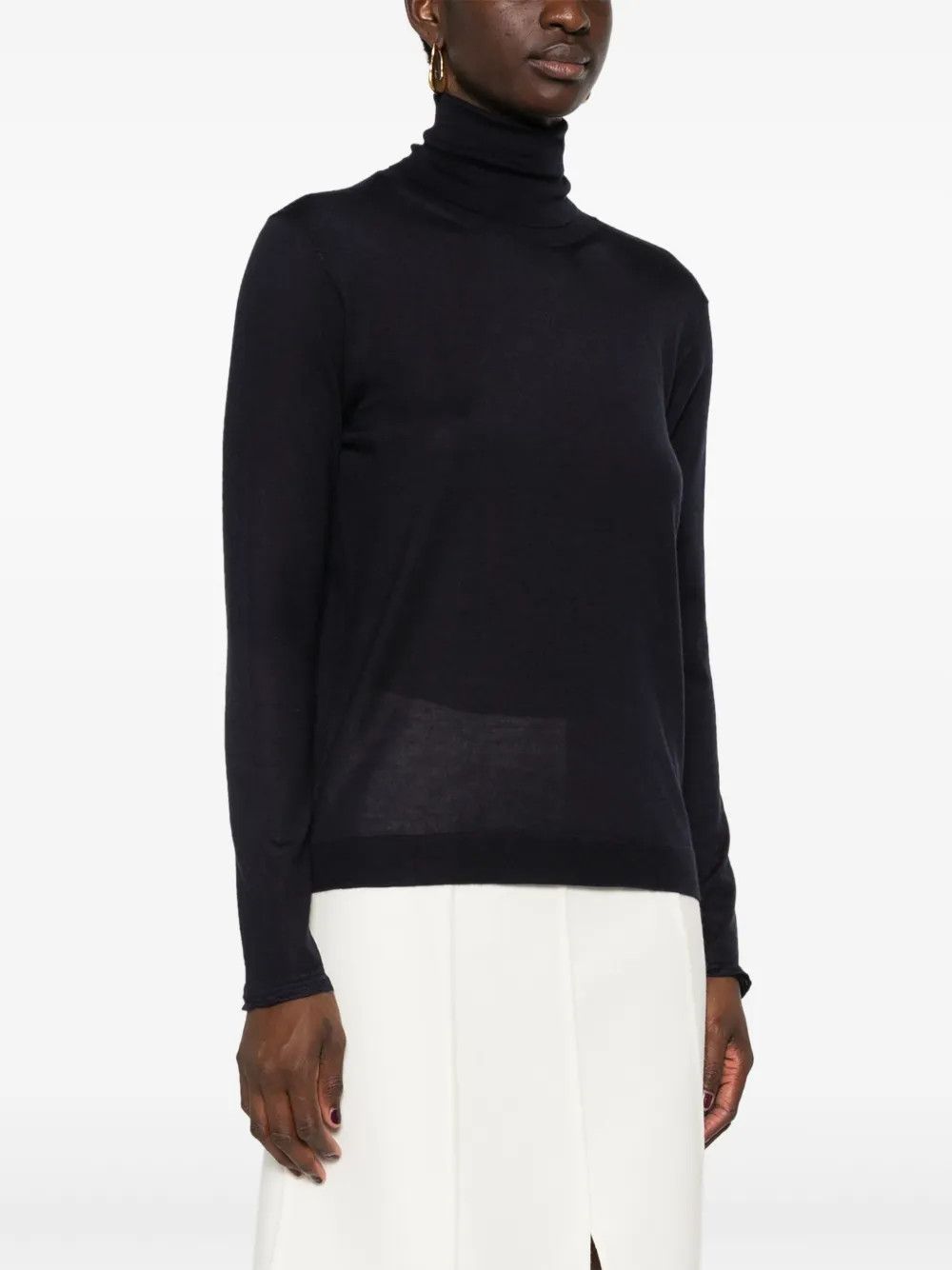 Tom Ford o1y0226 Turtleneck Sweater in Midnight Blue Size M / US 6-8 / IT 42-44 - 3 Thumbnail