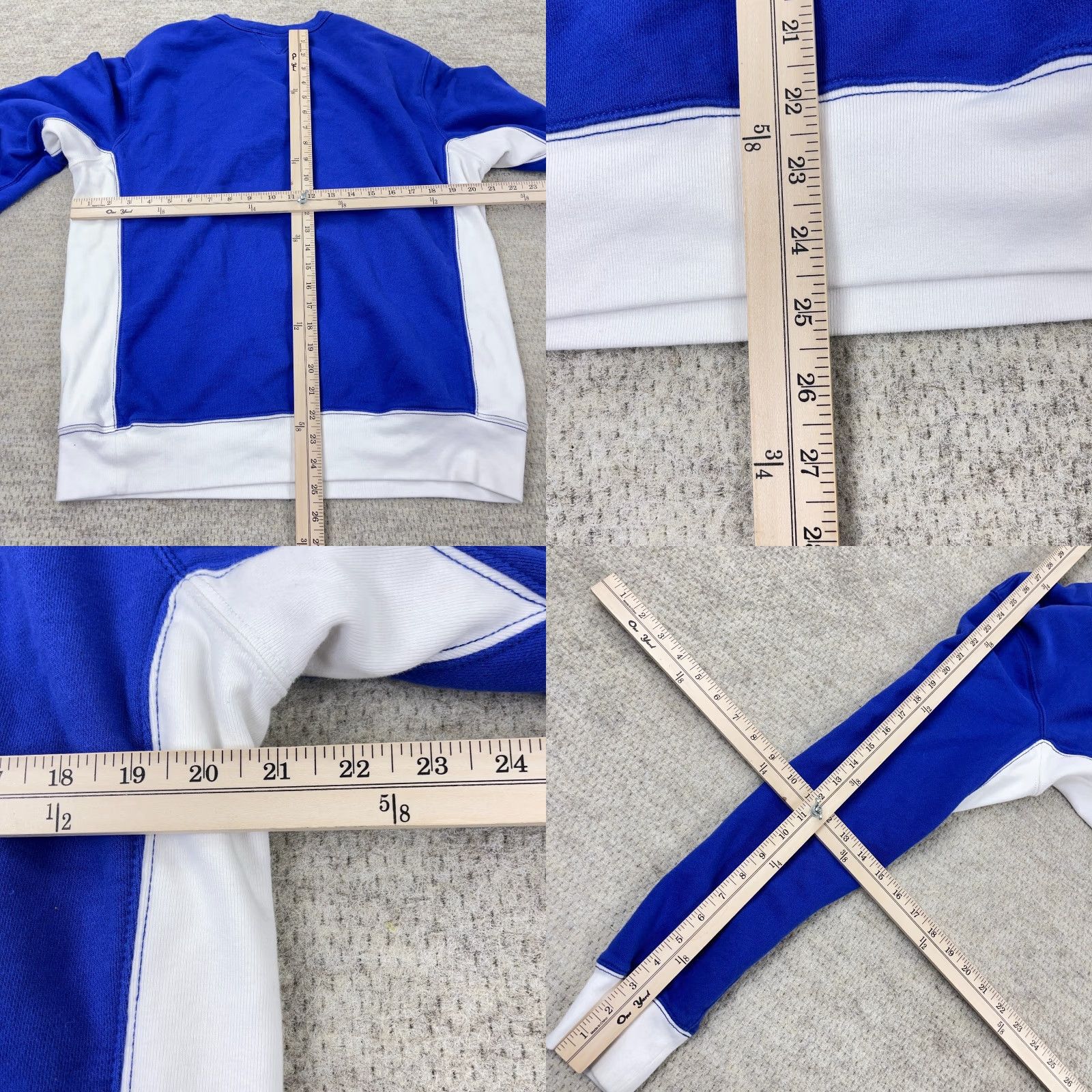 Wallace & Barnes VINTAGE Wallace & Barnes Sweatshirt Men Large Blue Crewneck Pullover Stains Classic American Retro Hipster Shirt/Top Mens L Blue Stains Size US L / EU 52-54 / 3 - 8 Thumbnail