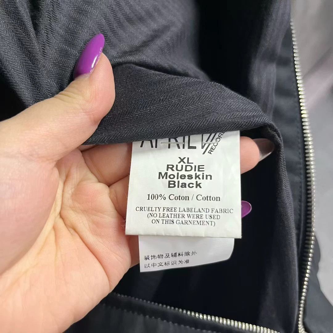 H&M black zip-up long sleeve jacket Size US XL / EU 56 / 4 - 4 Thumbnail