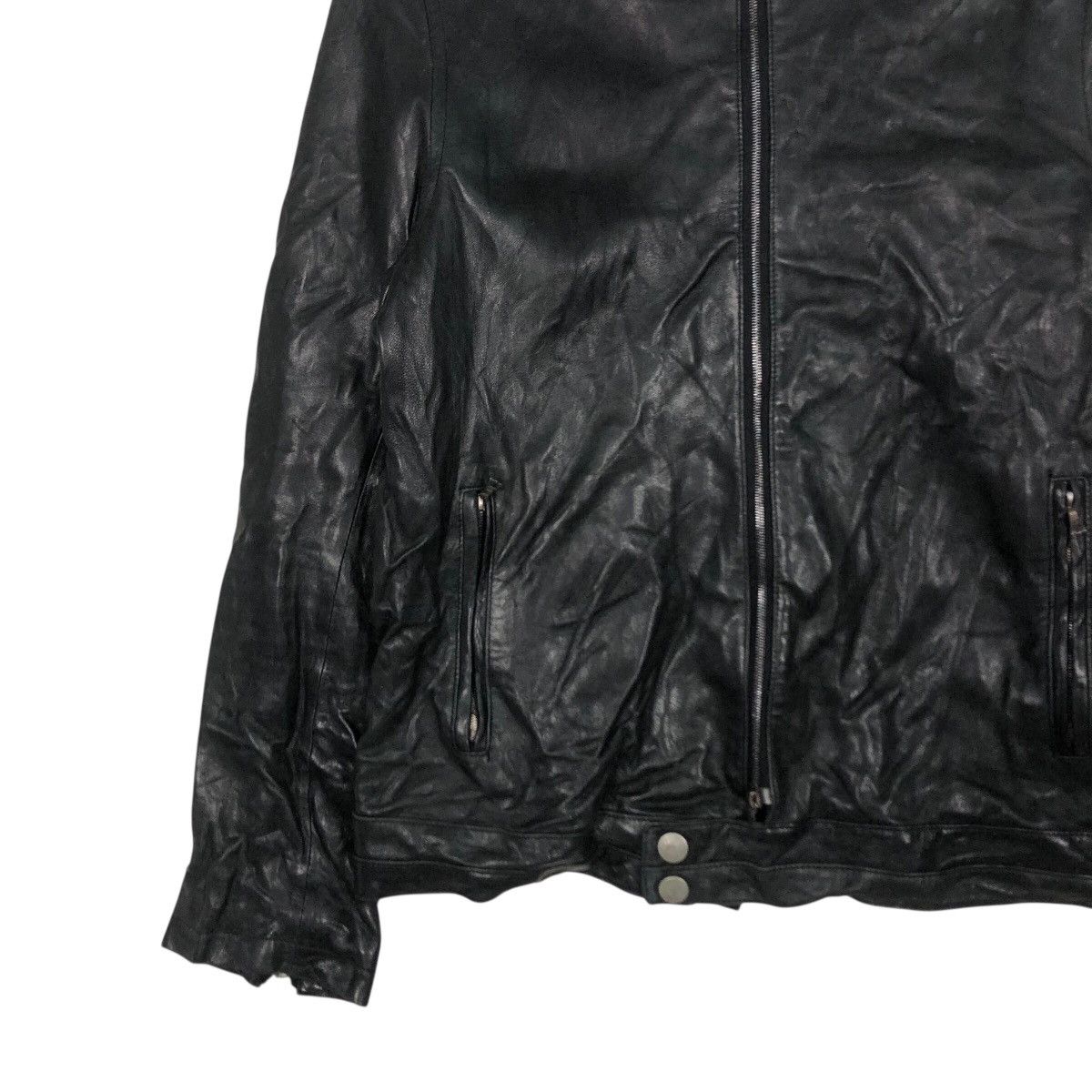 Japanese Brand 📌Rich Black Biker Leather Jacket Bondage Design Edition Size US M / EU 48-50 / 2 - 5 Thumbnail
