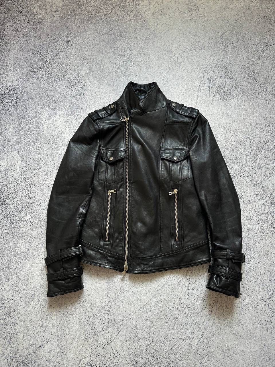 Balmain Balmain Men’s Leather Jacket With Straps Size 48 Size US M / EU 48-50 / 2 - 3 Thumbnail