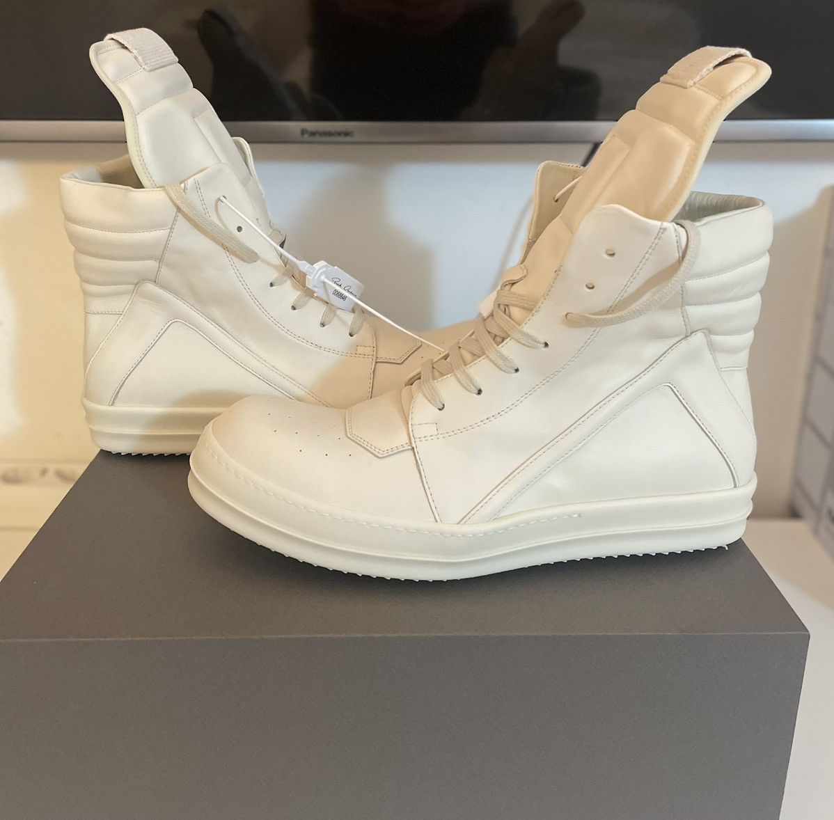 Rick Owens Rick Owens Milk Geobasket - Size 44 Size US 11 / EU 44 - 3 Thumbnail