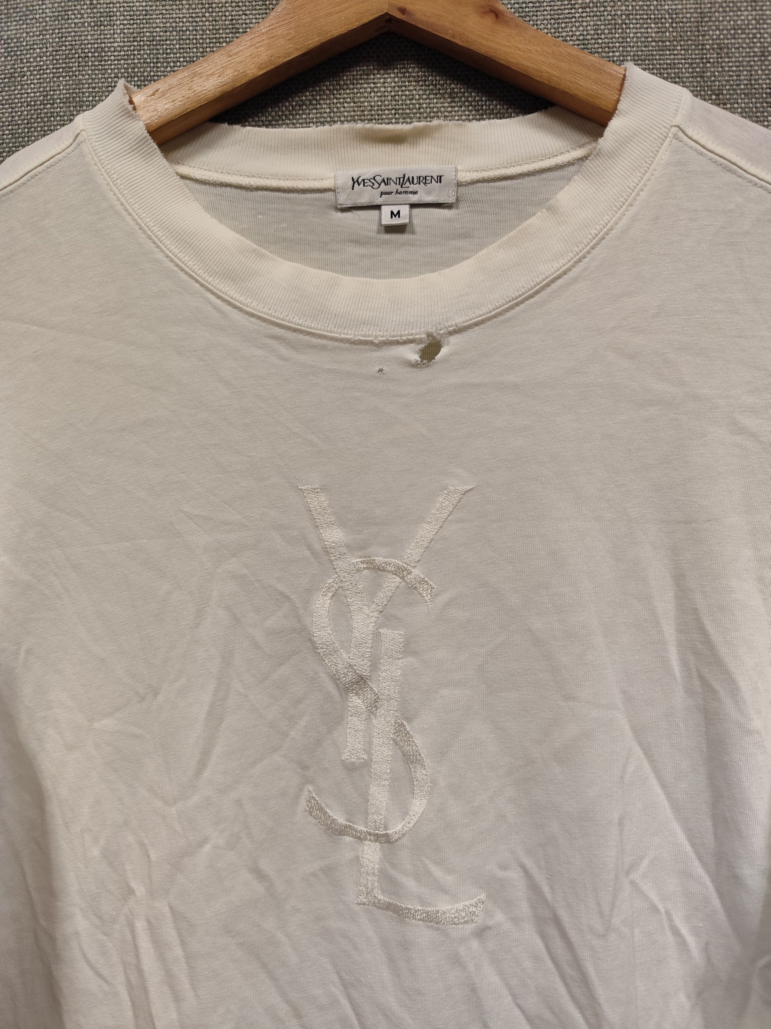 Yves Saint Laurent Vintage t shirt ysl logo embroidered Size US M / EU 48-50 / 2 - 3 Thumbnail