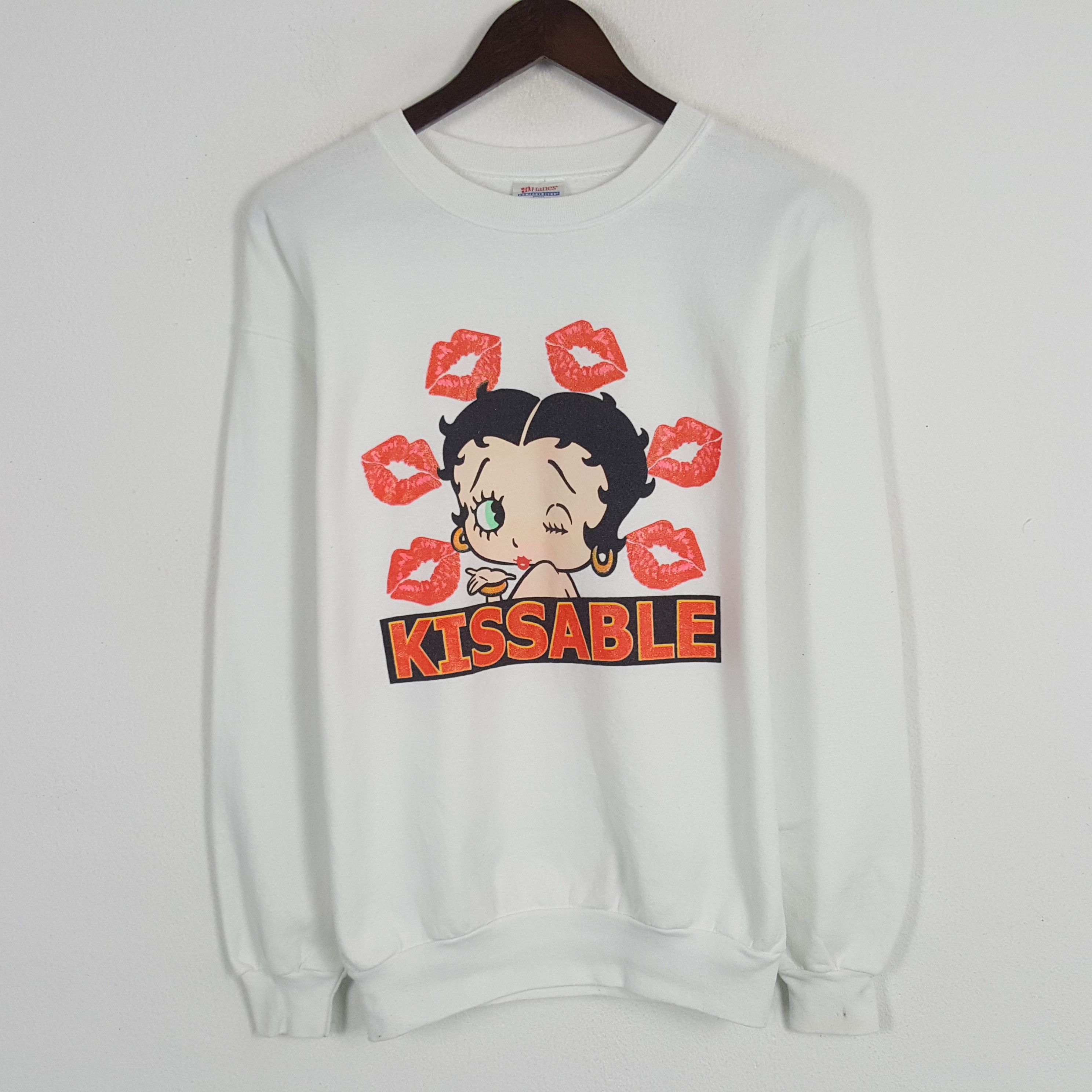 Cartoon Network × Hanes × Vintage Vintage Betty Boop Kissable Sweatshirt Size US M / EU 48-50 / 2 - 1 Thumbnail
