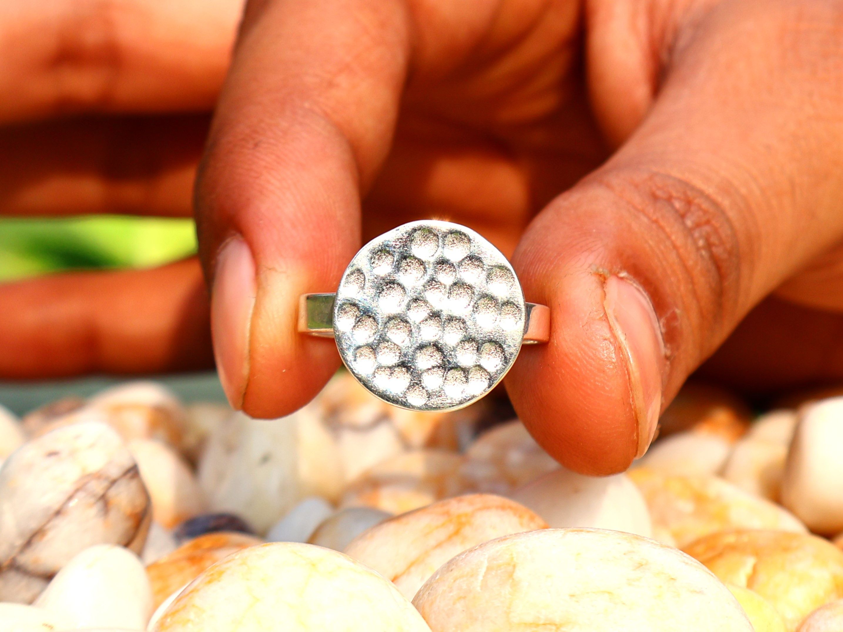 Handmade Hammered Ring, Handmade Ring, 925 Sterling Silver Ring, Gift Size ONE SIZE - 3 Thumbnail