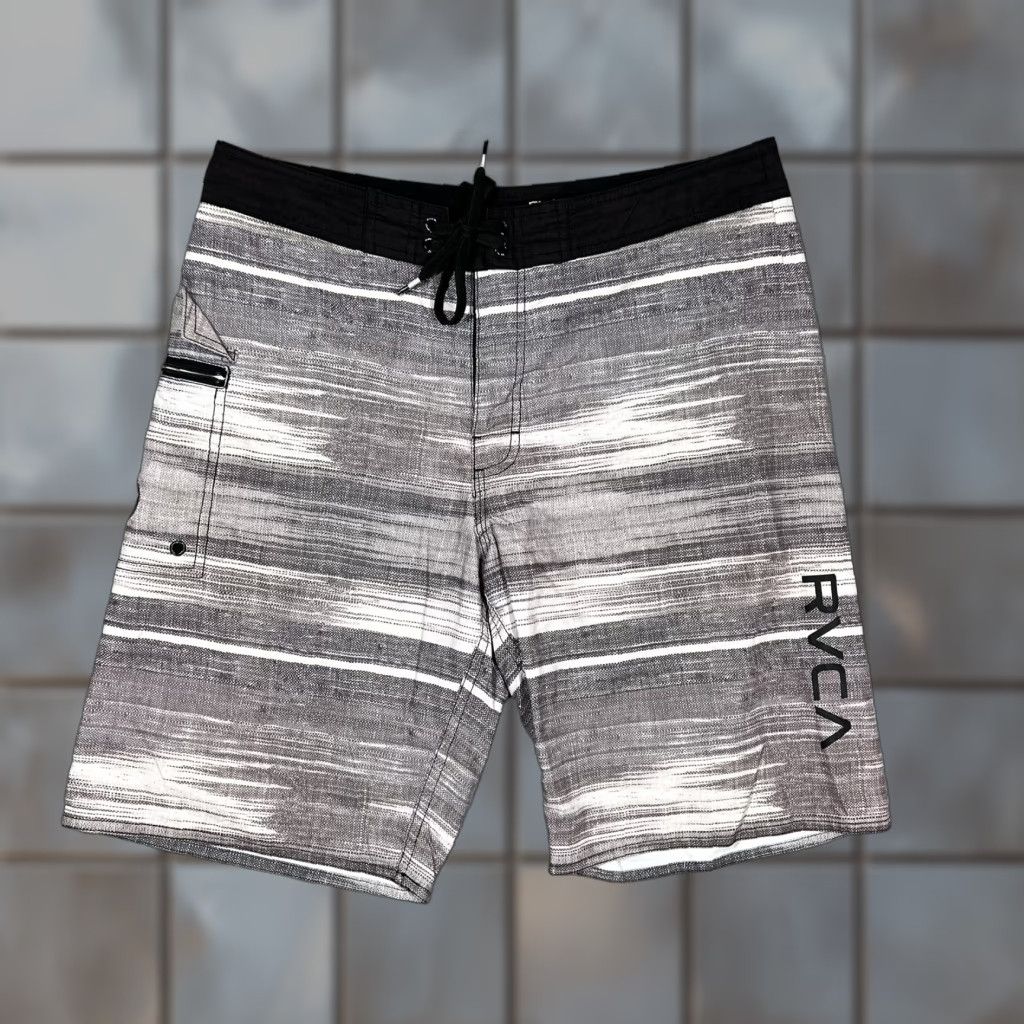 RVCA RVCA Swim Trunks Mens 32 Striped Board Shorts Lifeguard Surfing Beach Size US 32 / EU 48 - 1 Thumbnail