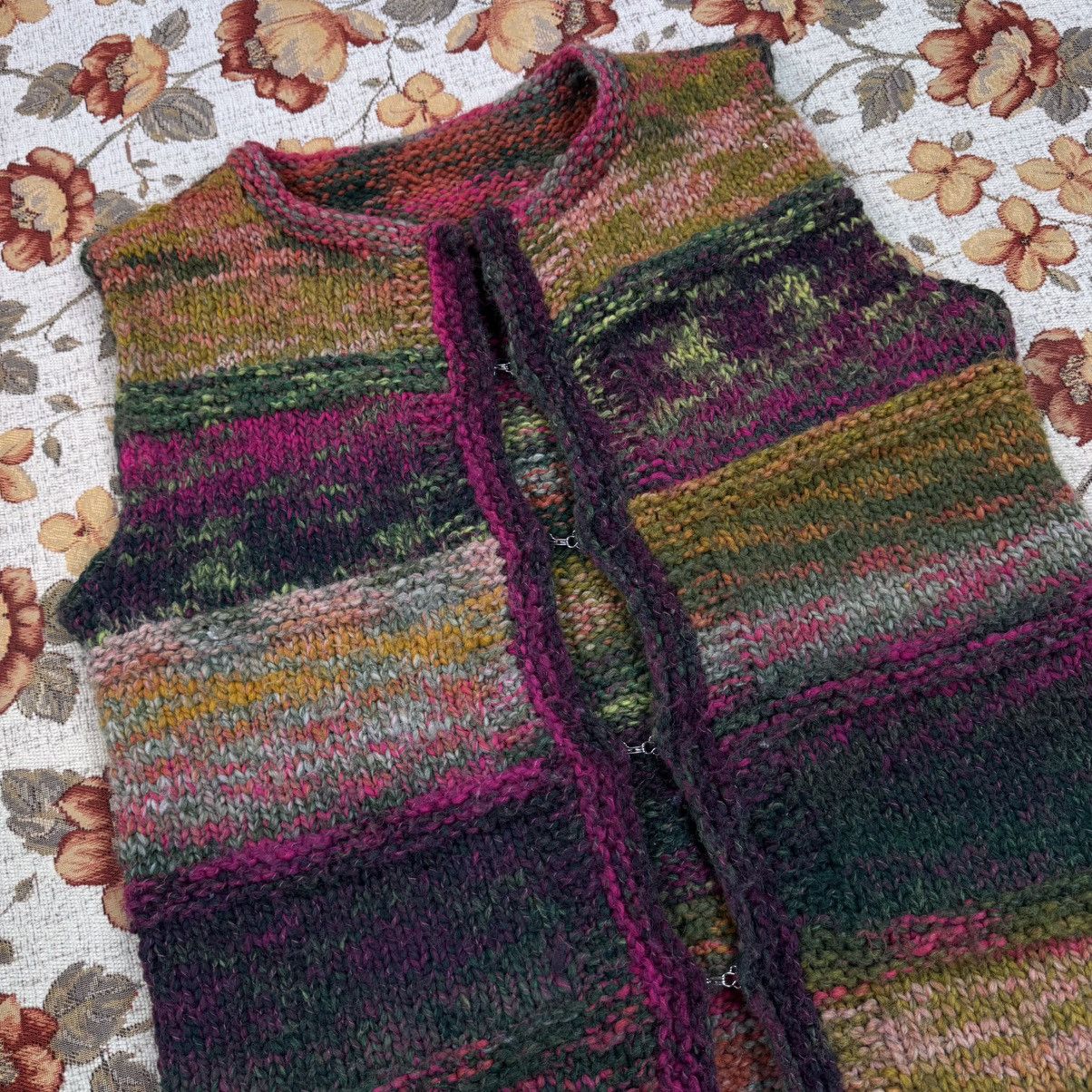 Electric Cottage × Vintage Vintage Handmade Wool Cardigan Vest Fairy Cute Cottage Size M / US 6-8 / IT 42-44 - 4 Thumbnail