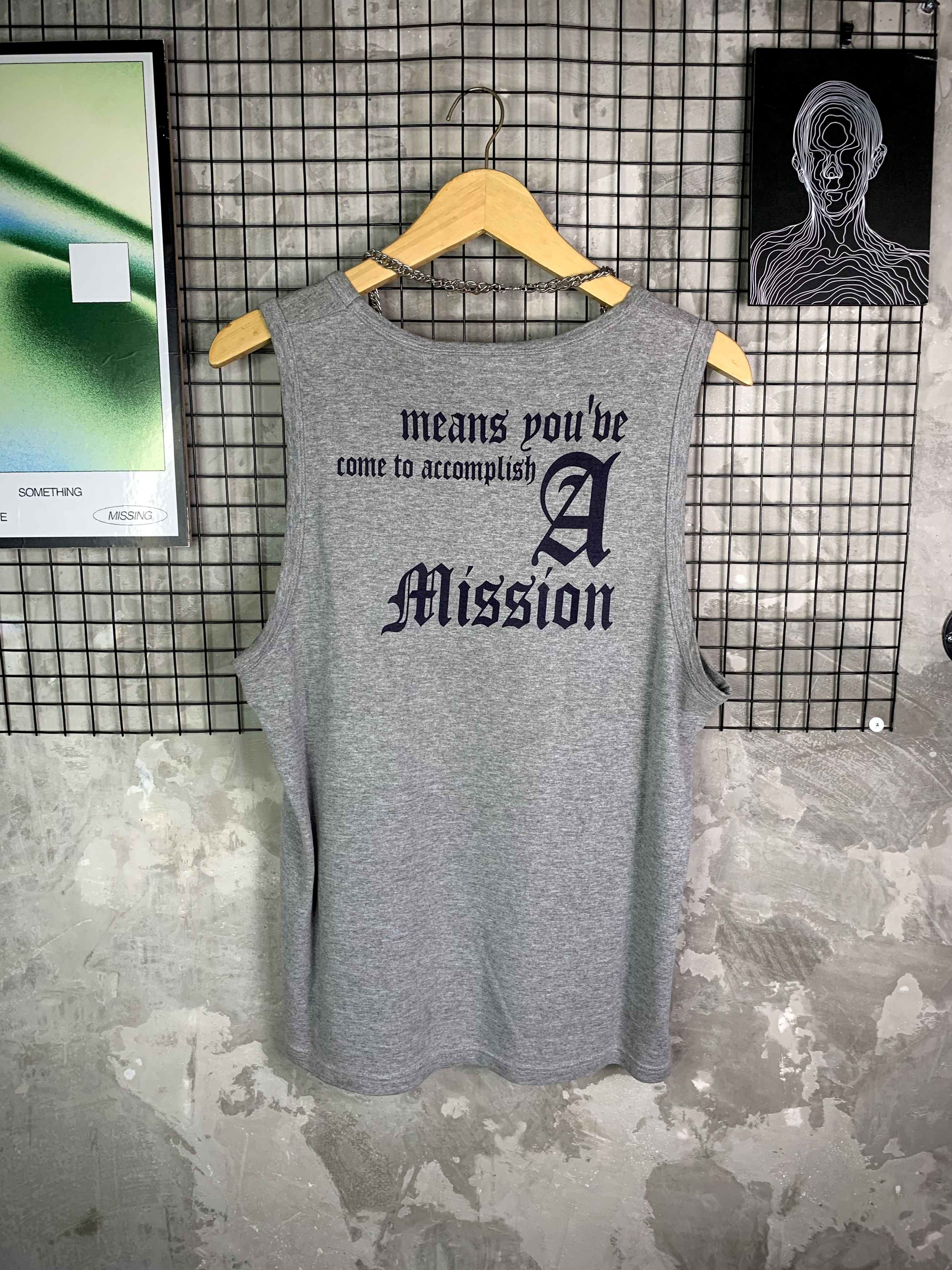 Japanese Brand Smoky Garnish Poem Graphic Neon Tank Top Size US M / EU 48-50 / 2 - 5 Thumbnail