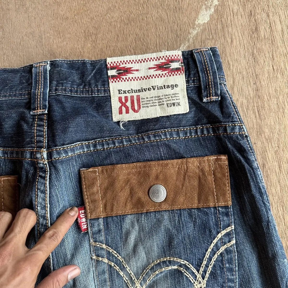 Japanese Brand STEALS🔥DISTRESSED DENIM VINTAGE EDWIN JEAN NICE FADING PANT Size US 34 / EU 50 - 15 Thumbnail
