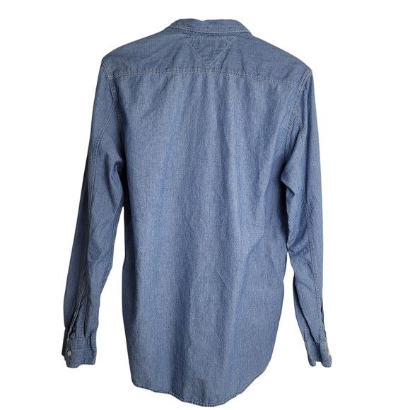 Tommy Hilfiger Vintage Tommy Hilfiger Blue Collared Button Down Denim Shirt Size US M / EU 48-50 / 2 - 5 Thumbnail