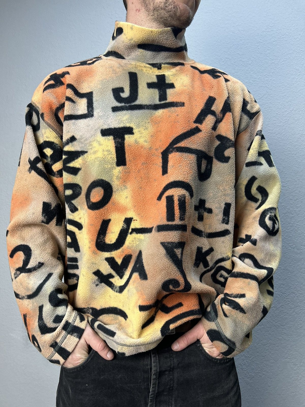 Patagonia × Vintage Very Rare like Patagonia Aztec Synchilla Fleece Jacket Size US L / EU 52-54 / 3 - 1 Thumbnail