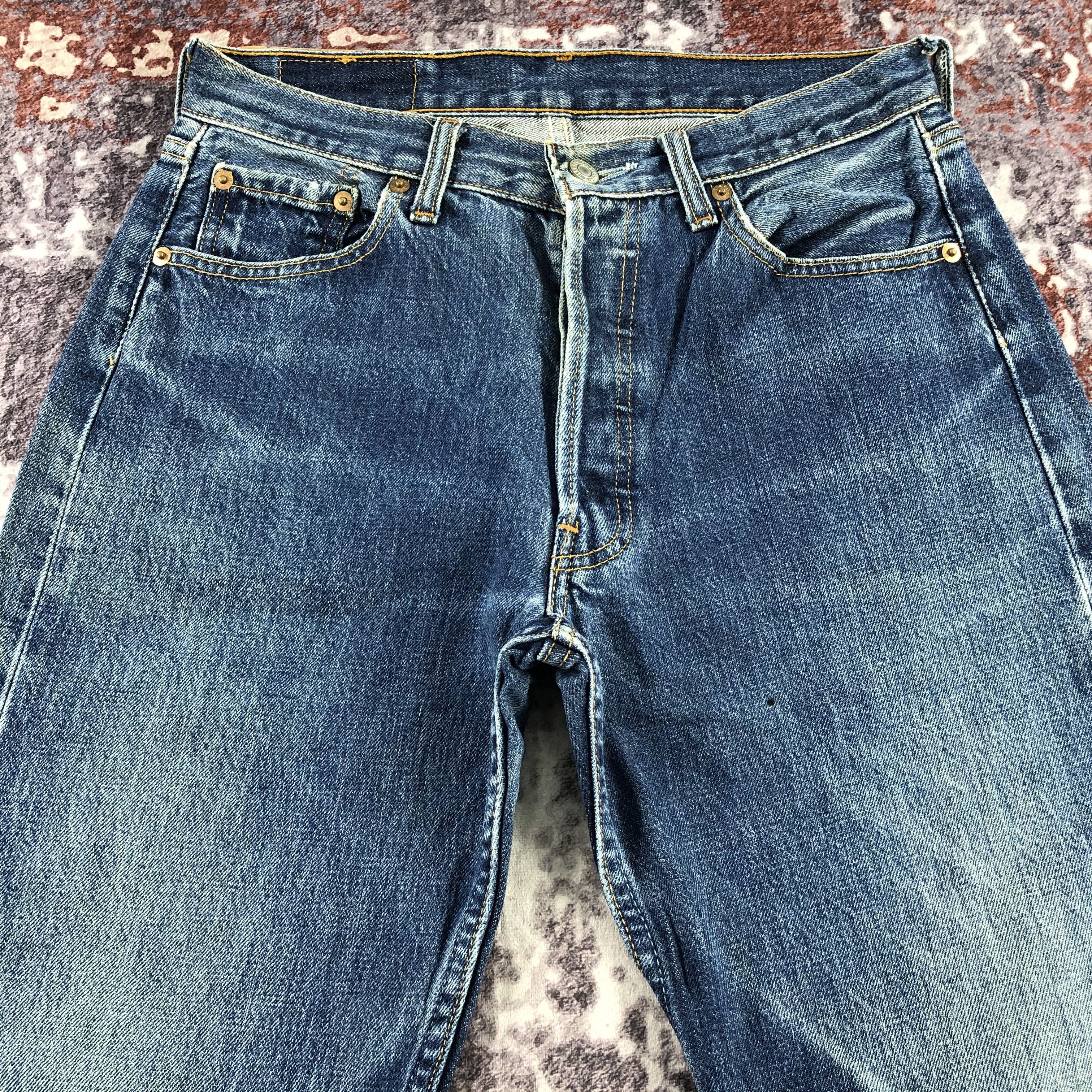 Levi's Vintage 90s Blue Wash Levis 501 Jeans-JM2846 Size US 29 - 3 Thumbnail