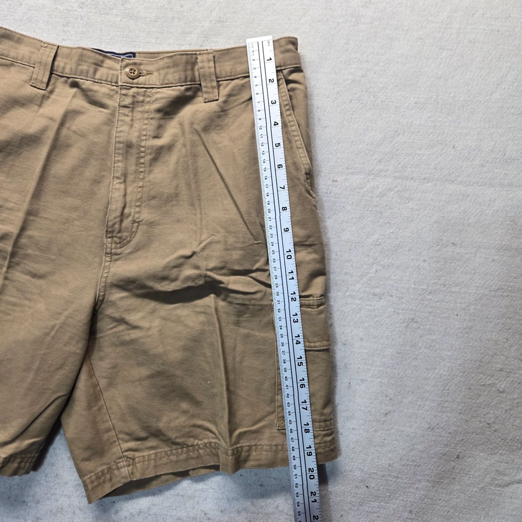 Vintage VINTAGE Saddlebred Men's Cargo Shorts Casual Khaki Tan Brown Medium 36 Zipper Pockets Stretch Size US 36 / EU 52 - 4 Thumbnail