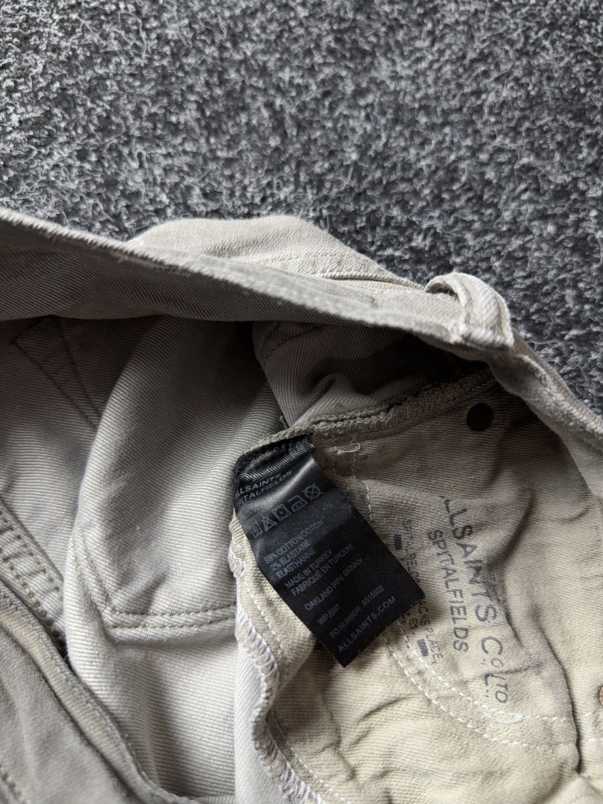 Allsaints AllSaints Grey Slim Jeans Rick style Minimal Stretch Denim Size 27" / US 4 / IT 40 - 10 Thumbnail