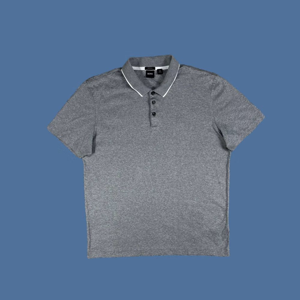 Hugo Boss Hugo Boss Regular Fit Polo Shirt Gray XL Men's Piket 15 Size Size US XL / EU 56 / 4 - 1 Thumbnail