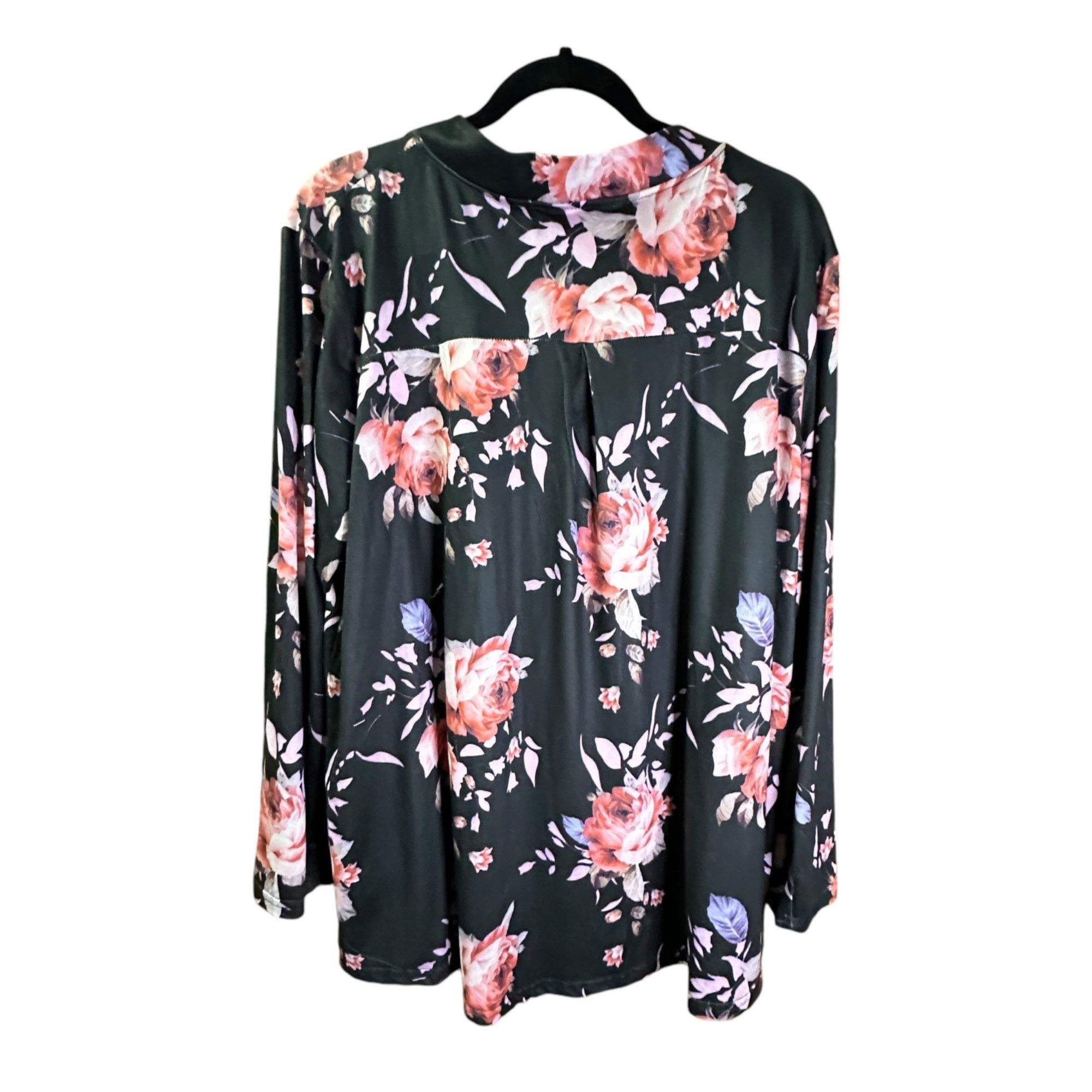 Other Amclos Womens Floral Long Sleeve Top 2XL Flowing Tab Sleeve Size XXL / US 16-18 / IT 52-54 - 8 Thumbnail