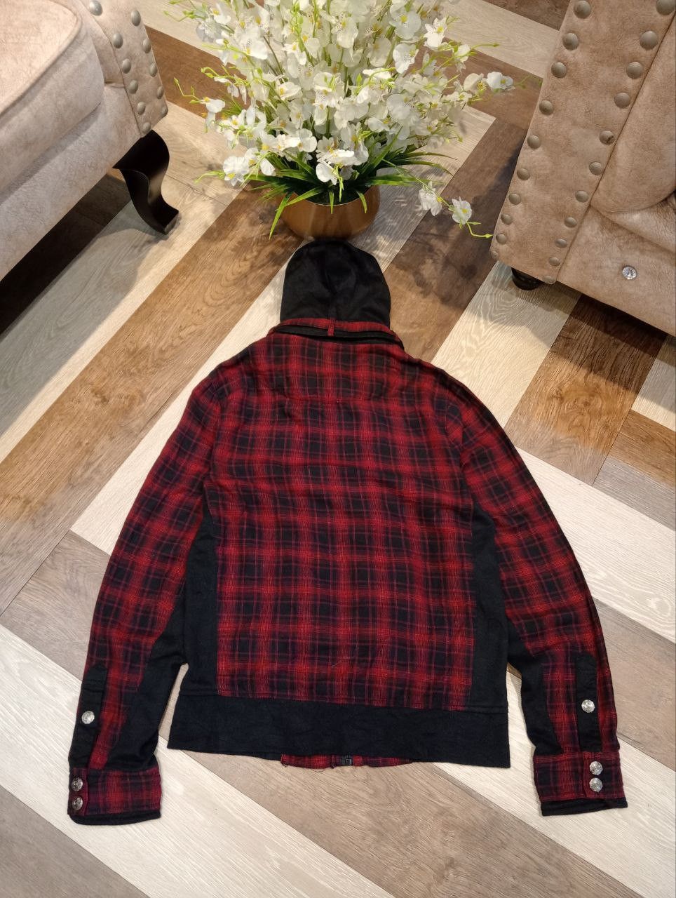 Japanese Brand 31040=SKKONE JAPAN PUNK CHECKERED JACKET - SIZE M Size US M / EU 48-50 / 2 - 4 Thumbnail