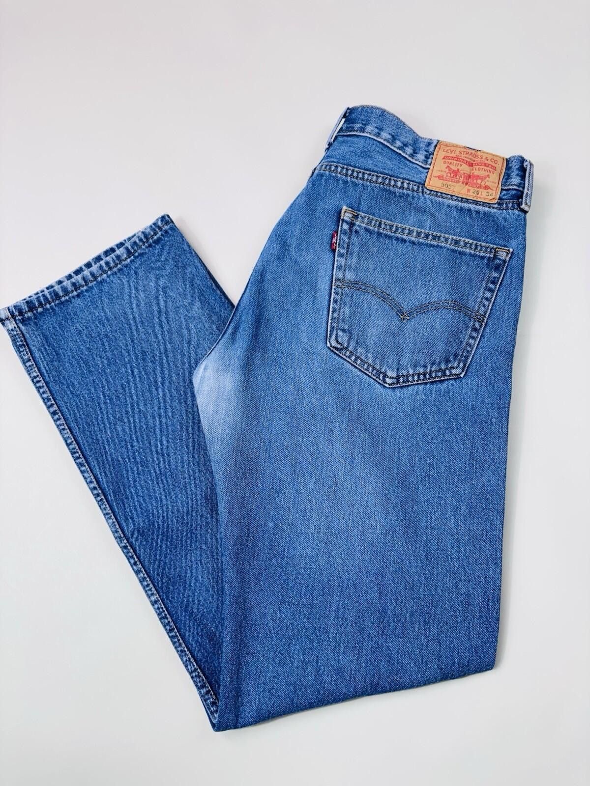 Levi's Levi's Men’s Classic 505 straight fit blue jeans 36x34 Size US 36 / EU 52 - 1 Thumbnail