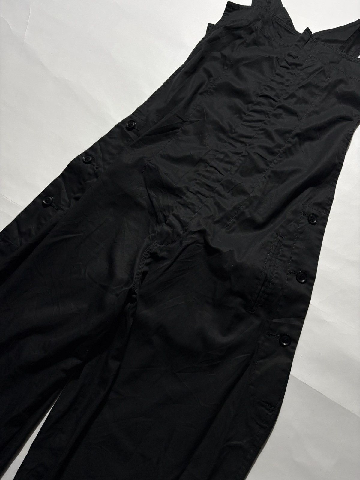 Y's Y’s YOHJI YAMAMOTO ZIP-FRONT POCKET BLACK JUMPSUIT Size 27" / US 4 / IT 40 - 3 Thumbnail