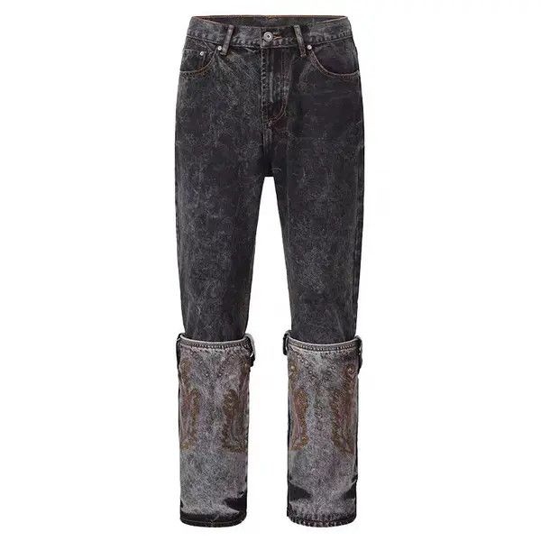 Vintage VIBE Street Splash Inked Washed Old Ripped Baggy Jeans Size US 32 / EU 48 - 5 Thumbnail