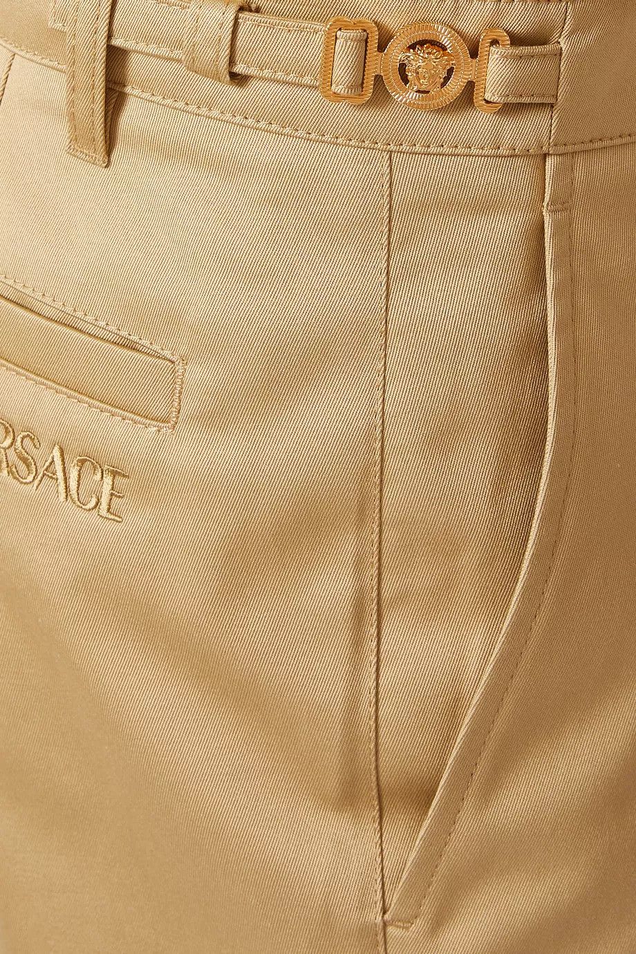 Versace o1y0425 Logo Casual Pant in Beige Size US 36 / EU 52 - 2 Thumbnail