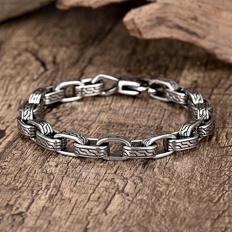 Other Bangle Male Retro Pattern O-shaped chain wristband Size ONE SIZE - 5 Thumbnail