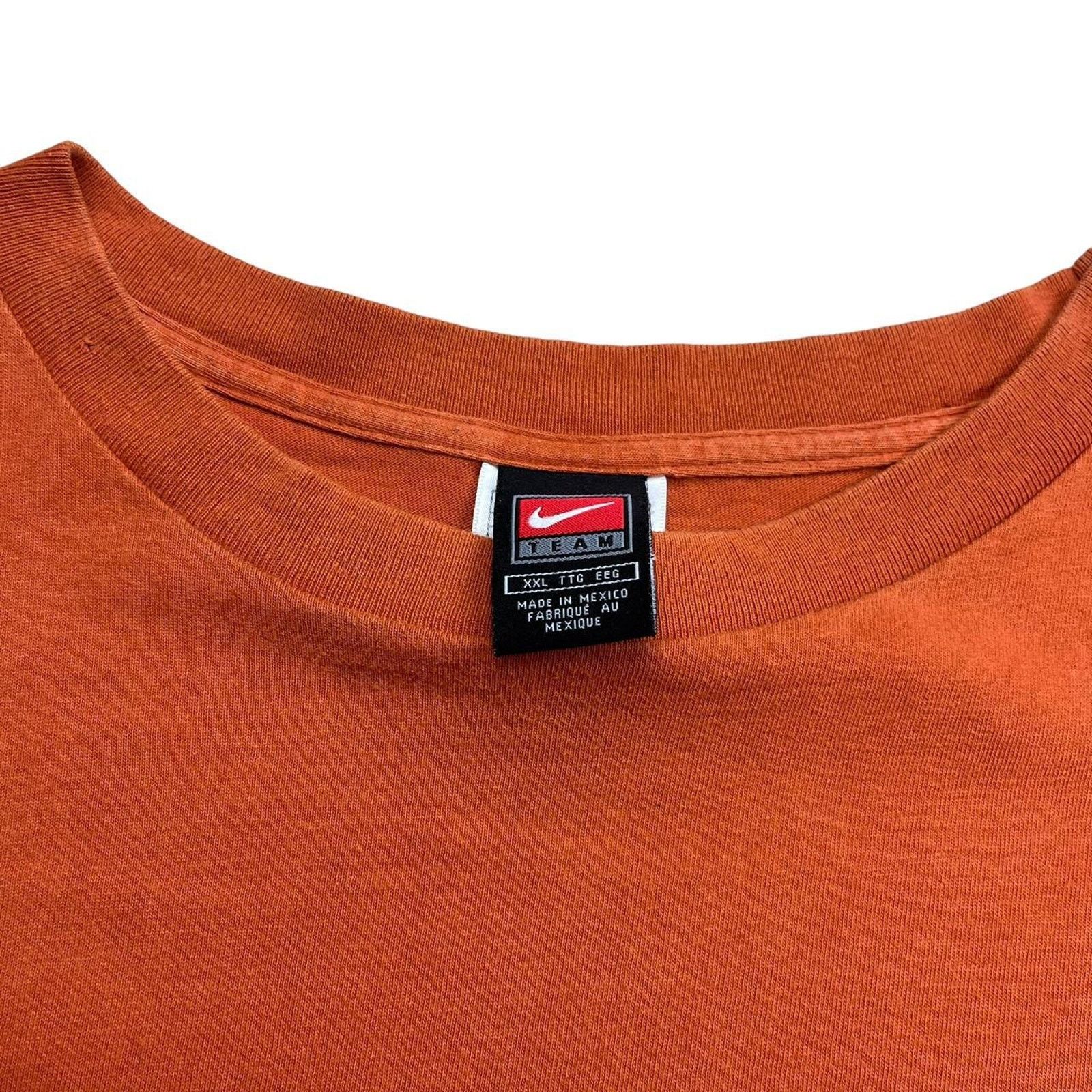 Nike Vintage Y2K Burnt Orange Nike Check T Shirt Size US XXL / EU 58 / 5 - 4 Thumbnail