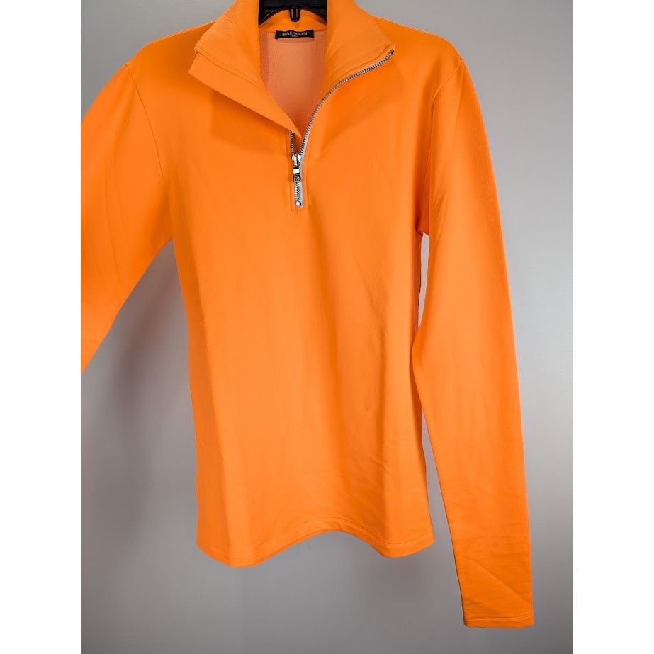 Balmain o1rshd1 Quarter Zip Felpa Shirt in Orange Size US M / EU 48-50 / 2 - 8 Thumbnail