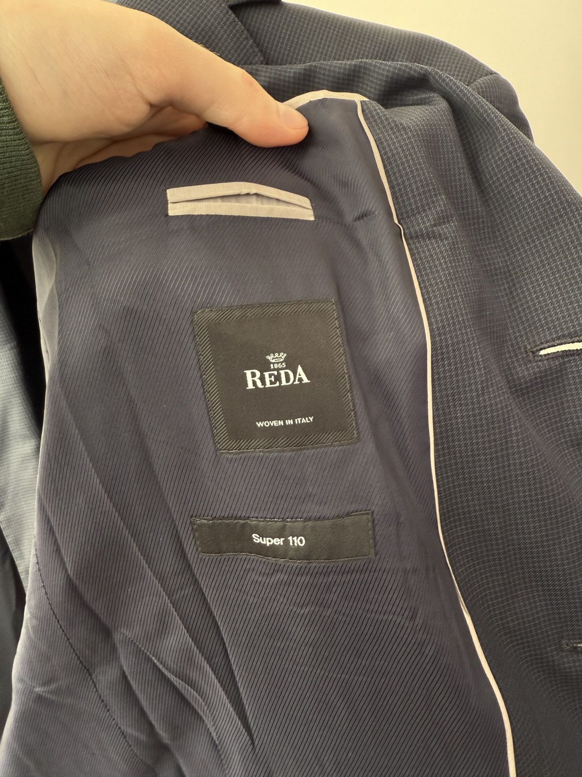 Hugo Boss Vintage Hugo Boss Two Piece Suit Navy Reda Super 110 Wool Size 48R - 8 Thumbnail
