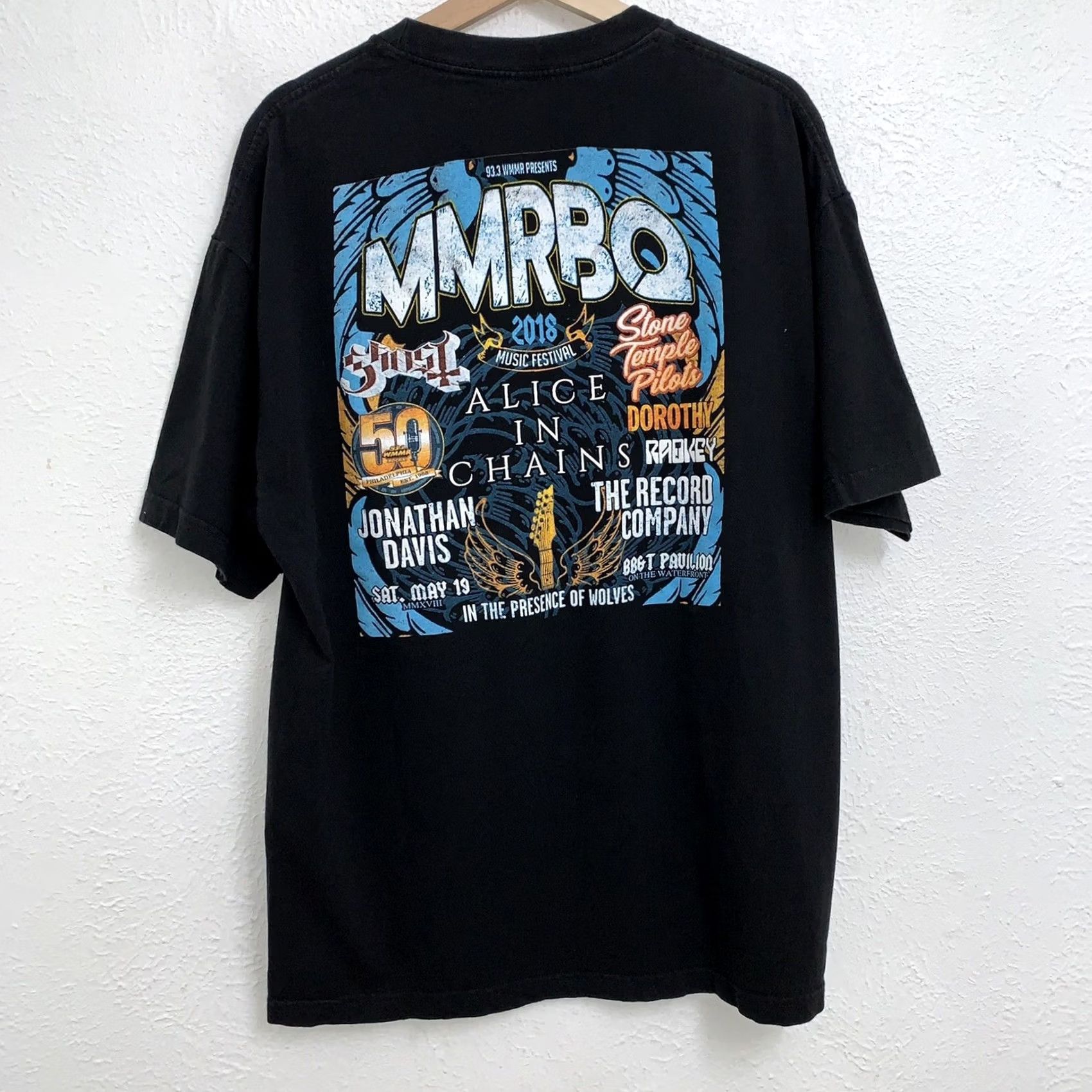 Doublet MMRBQ 2018 Music Festival Tee Black T-Shirt Double Sided Alice In Chains XL Shirt Mens Short Sleeve Crew Neck Knit Cotton Logo Size US XL / EU 56 / 4 - 2 Thumbnail