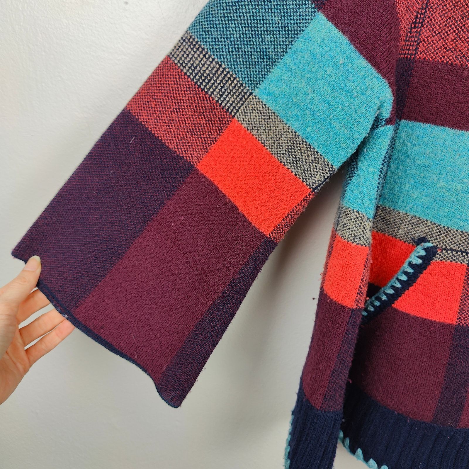 Anthropologie Anthropologie Monogram Plaid Check Sweater Womens Medium Size M / US 6-8 / IT 42-44 - 3 Thumbnail