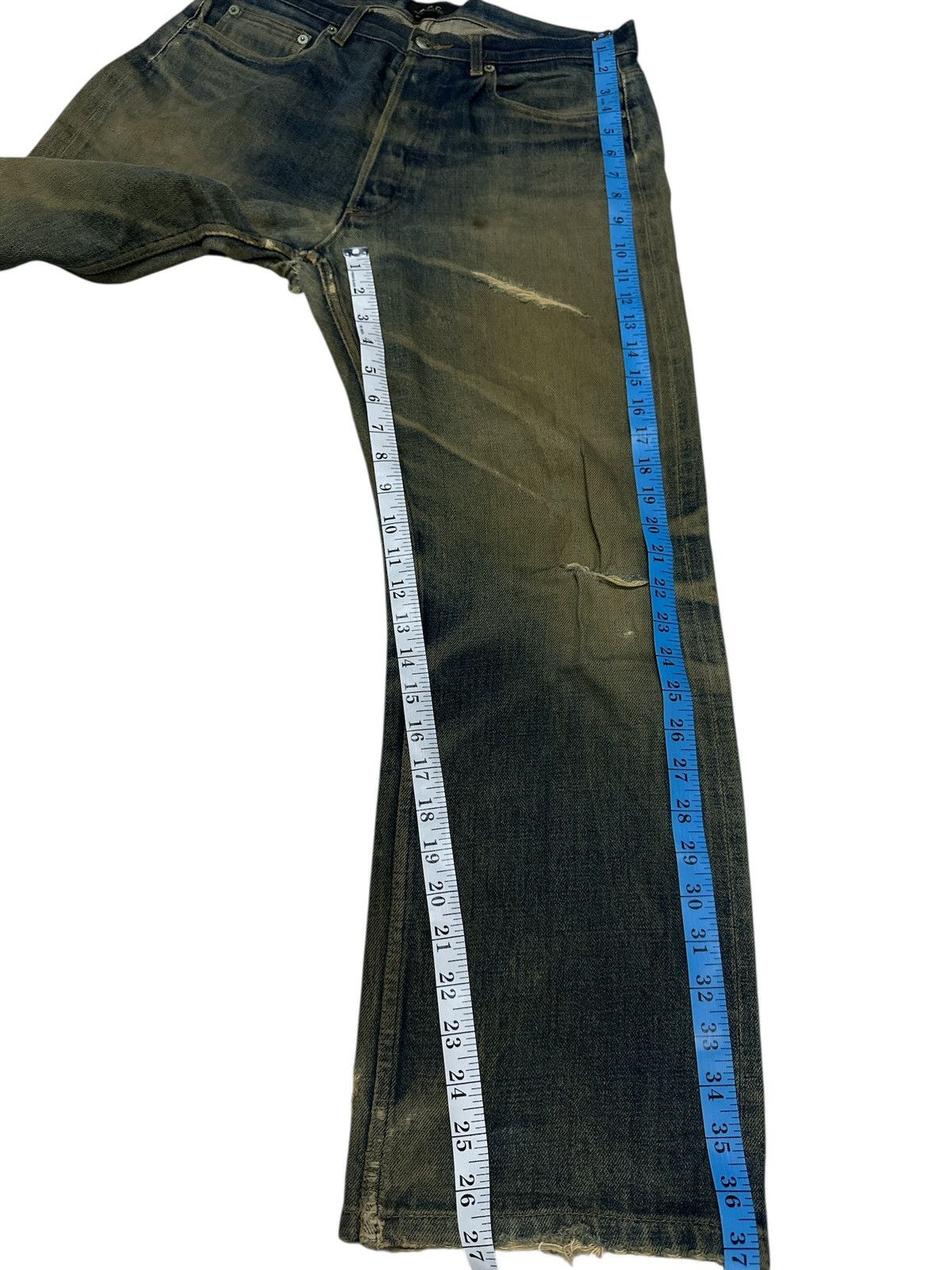 Japanese Brand Vintage Japanese Brand A.P.C Distress Trash Denim. Size US 32 / EU 48 - 4 Thumbnail