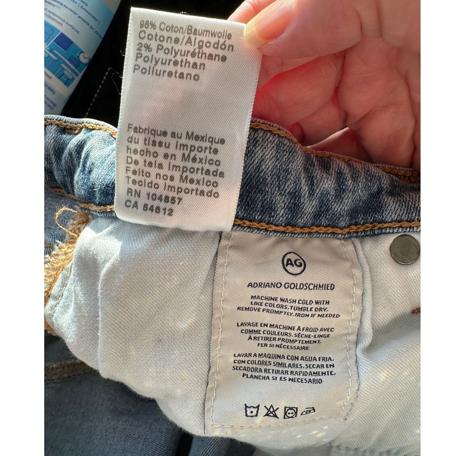 AG Adriano Goldschmied Adriano Goldschmied The Prima Crop Jeans 31 Distressed Size 27" / US 4 / IT 40 - 11 Thumbnail