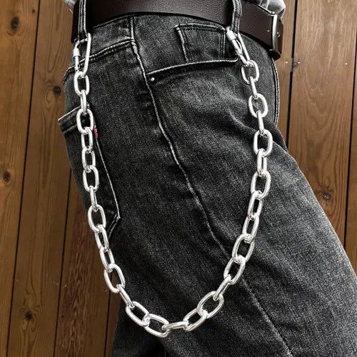 Jewelry Silver Link Wallet Chain Size ONE SIZE - 6 Thumbnail