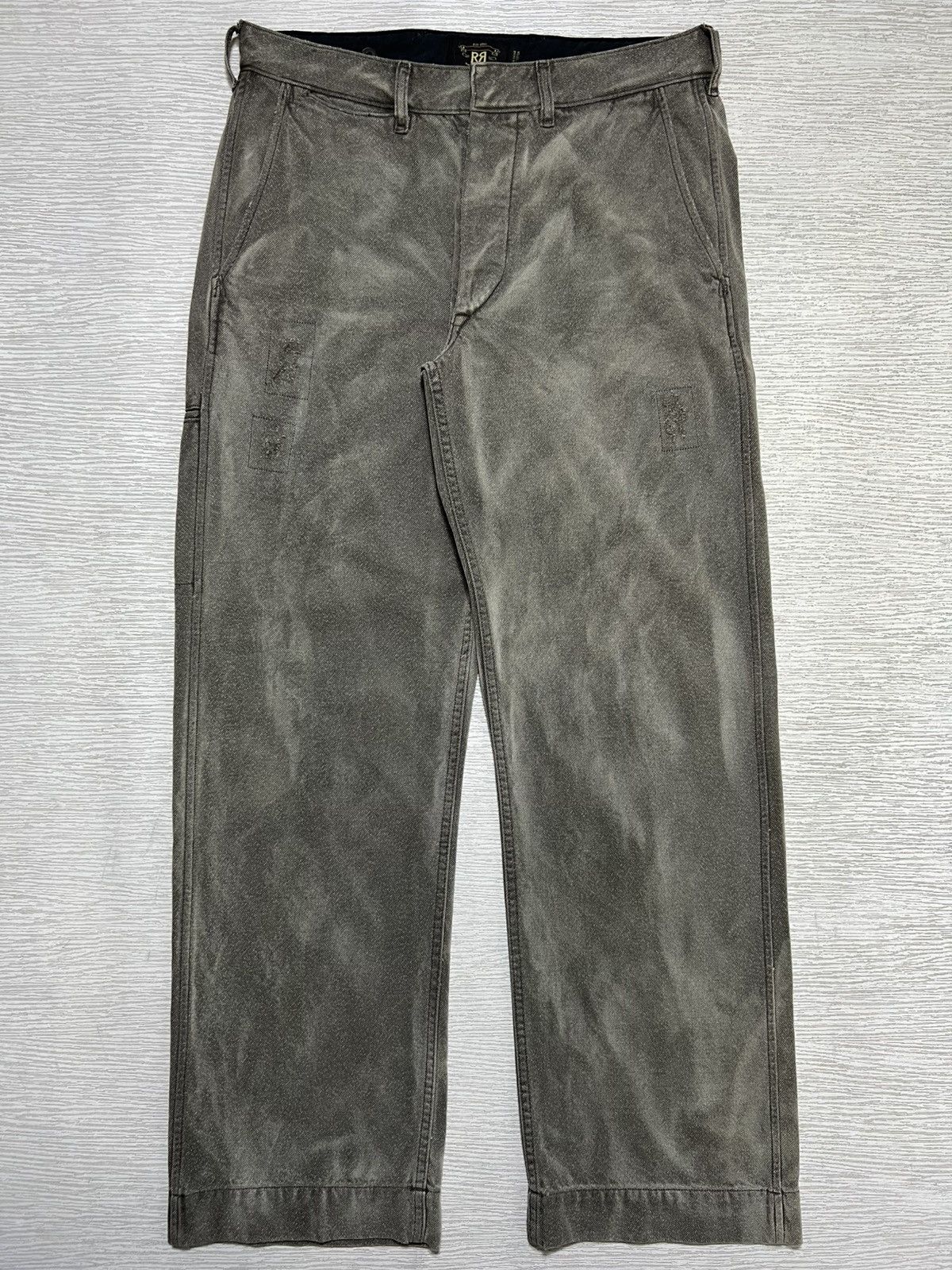 RRL Ralph Lauren RRL - Cinch Back Distressed Effect Baggy Work Pants Size US 32 / EU 48 - 1 Thumbnail