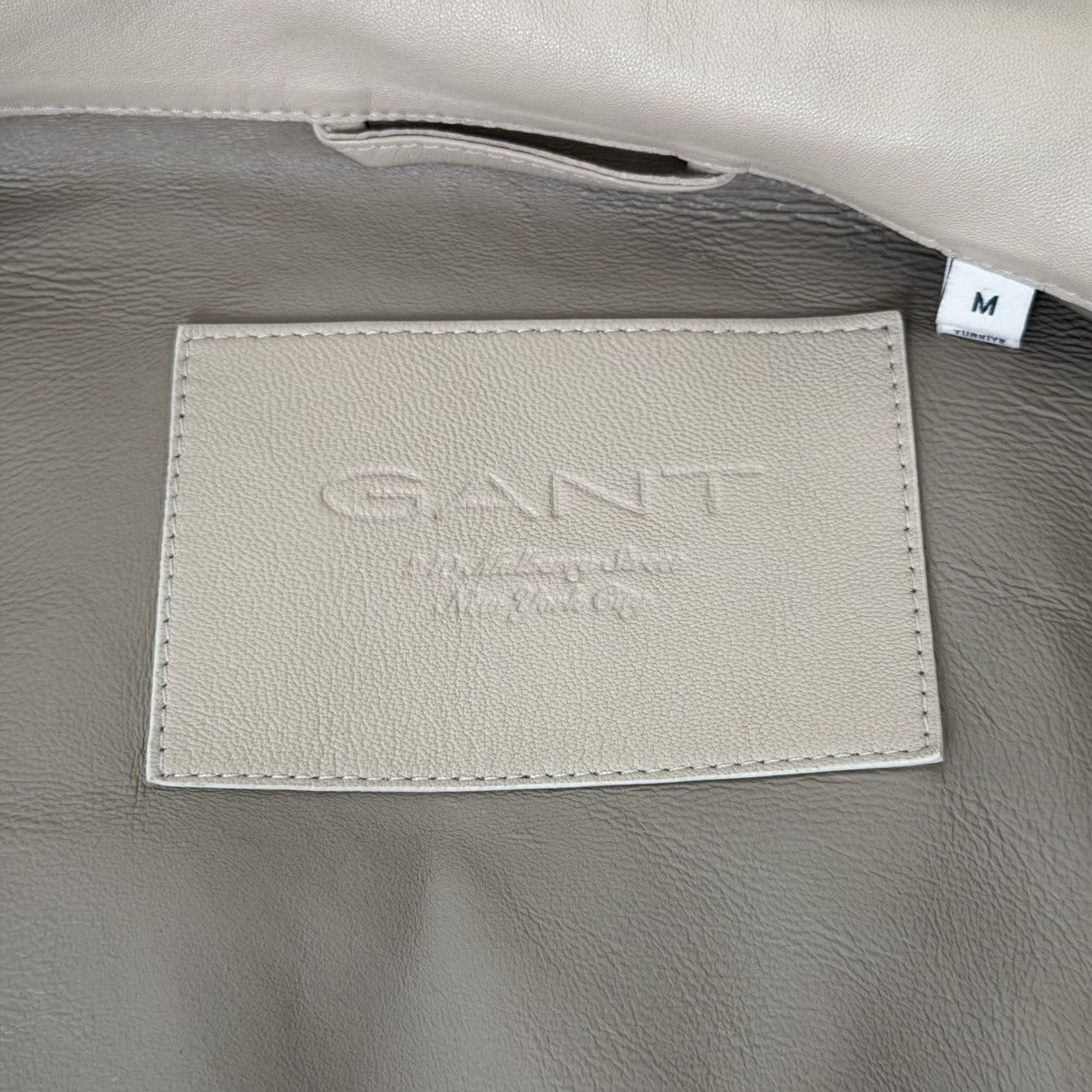 Gant GANT 240 MULBERRY STREET Beige Button Leather Jacket Size US M / EU 48-50 / 2 - 4 Thumbnail