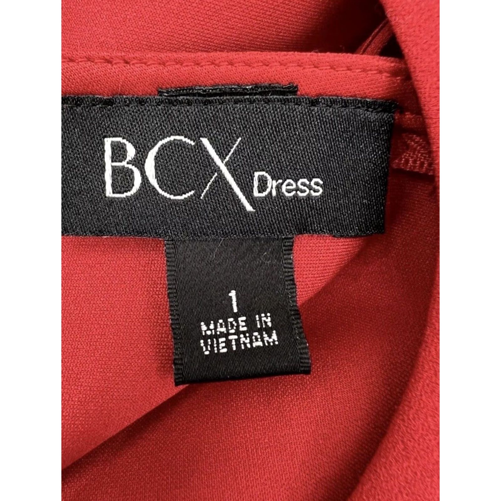 Vintage BCX Dress Juniors Dress Size 1 Red Halter Top Scallop Cut Dress Sleeveless Women's Minimalist A-Line Short Solid Red BCX Dress Boys Girls Mens Womens Size XS / US 0-2 / IT 36-38 - 3 Thumbnail